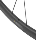 Close-up of 700C Carbon Wheelset With 45mm Deep Rim For Road Bikes, Rim Brake, Quick Release QR 9X100 Front And 135mm Rear