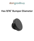 Ridged Stem Rubber Push-In Bumper 9/16 Inch Diameter Fits 1/4 Inch Hole In 1/8 Inch Thick Material Durometer 60A SBR