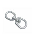 Heavy Duty Three Eighth Inch Eye And Eye Swivel For Marine Mooring And Boat Dock Rigging hot dip galvanized steel close-up view