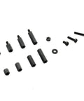 320 Pieces Nylon M3 Hex Spacer Standoff Screw Nut Kit With Washers Male And Female Threaded Pillars For PCB Motherboard Assembly And Electronics Repair Projects Case Storage Box Included, assorted black spacers