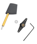 RC Boat Rudder With Straight Servo Arm 44mm 7mm Pad Thickness FXB QJFXD Replacement Part, shown disassembled with wrench