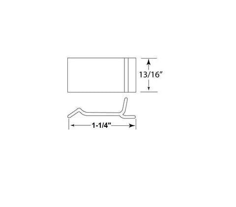 Diagram of 10 Pack Nylon Table Rim Clips For Patio Tables Secure Glass Or Acrylic Tops Into Removable Rims No Screws Needed