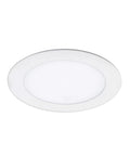 Badass 6 Inch Led Round Recessed Downlight 5CCT Selectable 14W 1200 Lumens IC Rated Airtight Housing, white edge lit fixture.