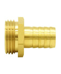 Brass Garden Hose Adapters Bundle, 2 Pack, 3/4 Inch Barb To 3/4 Inch GHT Male Threads, Heavy Duty Hose Connector with Clamps
