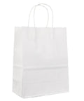 Colorful Handle Kraft Paper Bags Set 50 To 100 Count Portable Shopping Gift Bags With Durable Handles White 40x13x31 Cm