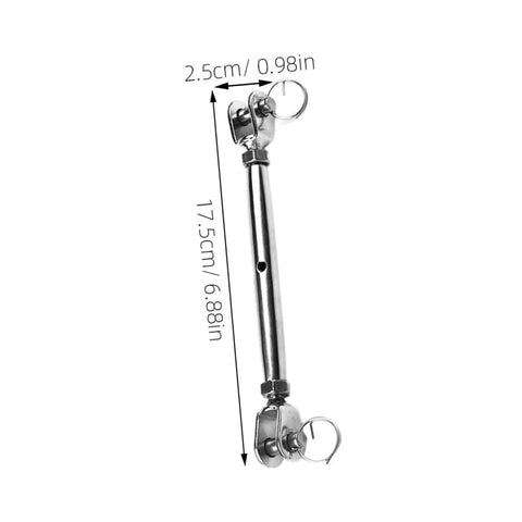 Rock Solid Heavy Duty Rigging Screw Stainless Steel Turnbuckle With Jaw Jaw Ends For Marine Wire Rope Cable Tension Setup, 17.5cm length.