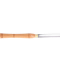 Wood lathe turning chisel with light wooden handle and steel blade