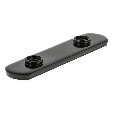 Rock Solid Heavy Duty Double Threaded T Nuts For Aluminum Extrusion 5/16 18 Black Zinc Steel T Slot Hardware Pack Of 25 side view of black t nut with two threaded inserts