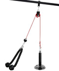 Lat Pulldown Cable System For Home Gym Versatile 2 Inch Olympic Attachments with tricep rope and steel loading pin setup