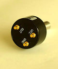 Compact 20mm Contactless Digitized Potentiometer Hall Angle Encoder Sensor With 0 To 5V Output And 5V Supply Captures 180 Degrees For Precise Positioning, black metal sensor with output pins