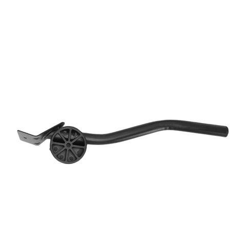 Heavy Duty Appliance Rollers Adjust From 17 To 27 Inches Move Washer Dryer Or Fridge Like A Boss, Support Up To 660 Lbs With Rugged Iron Frame And Smooth Black Wheels, showing a black roller part.