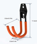 Keep Your EV Charging Cord Squared Away With This Rugged Wall Mount J Hook. Durable black aluminum holder, 4.5 in high, orange hooks.