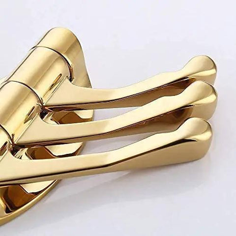 Heavy Duty Wall Mount Coat Hook Tough As Nails Zinc Alloy Bathroom And Entryway Rack Rust Proof Multi Purpose Gear Hanger with gold finish