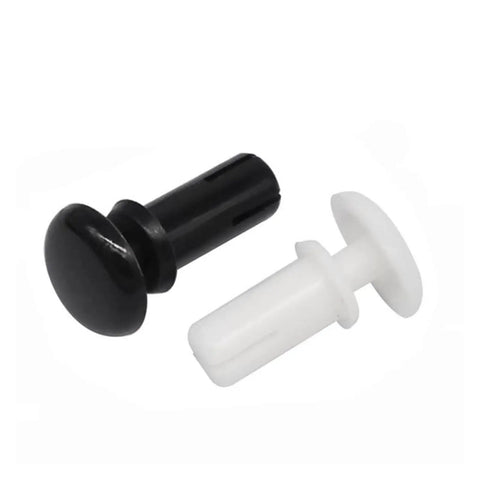 Heavy Duty Durable Nylon R Type Expansion Rivet Nut Buckle Clip Fastener, black and white variants for auto interior trim.