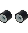 2 Pack M6 Rubber Vibration Isolators 20x25mm Female Thread Vibe Dampers Anti Vibration Mounts For Mini Split Heat Pumps, Water Pumps, Diesel Engines, Harvester, Generator, black