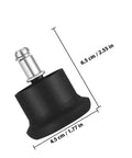 6 Pieces Office Chair Glides Replacement Feet Protectors For Carpet And Hardwood Floors Non Slip Sturdy Iron And PP Material angle view