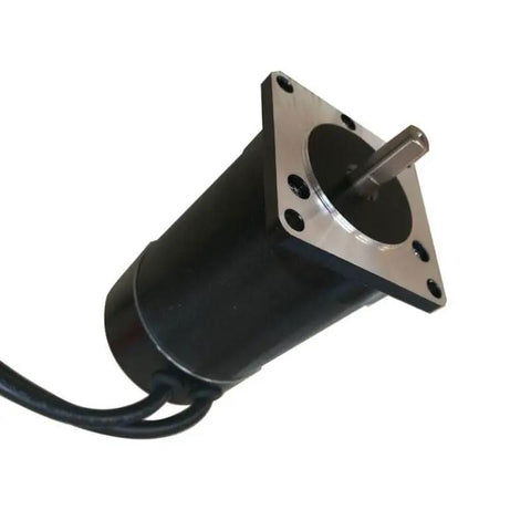 57mm BLDC Motor With Hall Sensor, 3000 RPM, 70W, 24V, showing metal flange and wiring, ideal for robotics and CNC projects