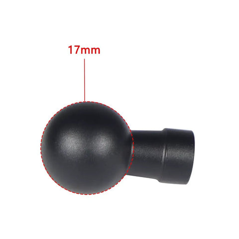 Aluminum 17mm Ball Head Mount With One Quarter Inch Screw Adapters For Action Cameras, Phones, GPS And More, side view