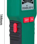 Pro Level Wall Detector And 4 In 1 Stud Finder Featuring Crisp Digital Screen To Ace Home Upgrades By Snagging Hidden Wood Metal Ac Wires Center Scanner Tool shown with dimensions 144mm height and buttons.