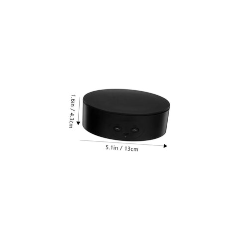 Compact Electric Rotating Turntable Stand For Jewelry Display, 360 Degree Silent Base, 5.1 in by 1.6 in black showcase holder.