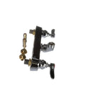 Brass Workboard Faucet With Chrome Finish, 8 Inch Centerset, Splash Back Mounted, Removable Seats, parts and assembly view