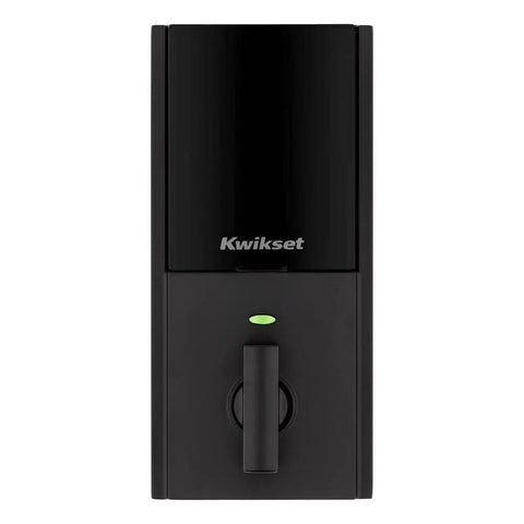 620 Z-Wave Smart Lock Deadbolt With Keyless Entry And Illuminated Keypad, Matte Black, front view showing controls