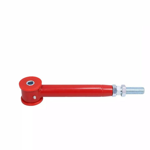 Adjustable Rear Panhard Track Bar With Polyurethane Bushings For 2000-2009 Chevy Suburban Tahoe Yukon Avalanche Escalade And H2 Improve Alignment, Steering Control, And Ride Comfort On GM SUVs And Trucks, red steel bar with threaded end