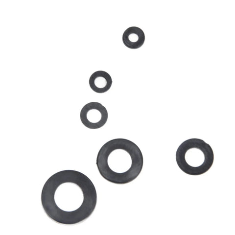 Nylon Flat Washers 250 Pcs Master Kit M2 Assortment For Household Electrical Automotive Marine Gear Black Sealing Spacers Gasket Set With No Burrs And A Slick Smooth Finish, assorted black nylon flat washers M2-M6