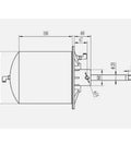 Technical diagram of bead breaker cylinder for Universal Tire Changer Machine With Bead Breaker Cylinder For Car Tire Repairs Aluminum Cylinders Included