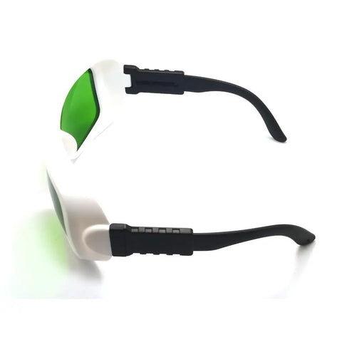 Kickass Red Laser Safety Glasses Shielding Eyes From 650Nm 808Nm 980Nm Beams Featuring Od2 Plus And Od5 Plus Optical Density side view black wraparound frames