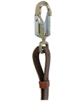 Beefy Heavy Duty Positioning Strap 4 Ft 1 In To 5 Ft 8 In Long With 6-1/2 In Snap Hook And 5000 Lb Load Rating, close-up of strap and hook
