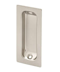 Brass Closet Door Pull Set 3-1/4 Inch Height By 1-3/8 Inch Width Satin Nickel Finish, showing the solid brass handle.
