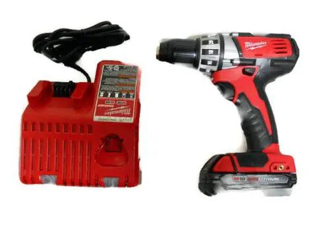 Hardcore Compact Cordless 18 Volt Drill And Driver Kit With One Half Inch Chuck and lithium ion battery charger.