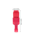 Quick Connect Spade Terminal Kit With 60 Pairs Fast Splice Wire Connectors For Soft Electrical Cables And Home Speaker Wiring Without Stripping Or Cutting Old Wires On Complex Setups Today. red insulated spade terminal, 3.6cm x 1.2cm