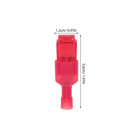Quick Connect Spade Terminal Kit With 60 Pairs Fast Splice Wire Connectors For Soft Electrical Cables And Home Speaker Wiring Without Stripping Or Cutting Old Wires On Complex Setups Today. red insulated spade terminal, 3.6cm x 1.2cm