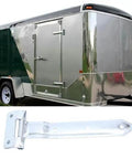 12 Inch Metal Offset Bent Strap Trailer Door Hinge For Side Doors And RVs Universal Fit with trailer shown