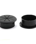 Two Pack 2-Inch Desk Cord Grommets For Cable Management Black 50mm Hole Covers For Office Desks Easily Feed Wires Through Durable ABS Plastic