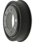 Centric 123.68002 C-Tek brake drum, side view, black outer with silver hub