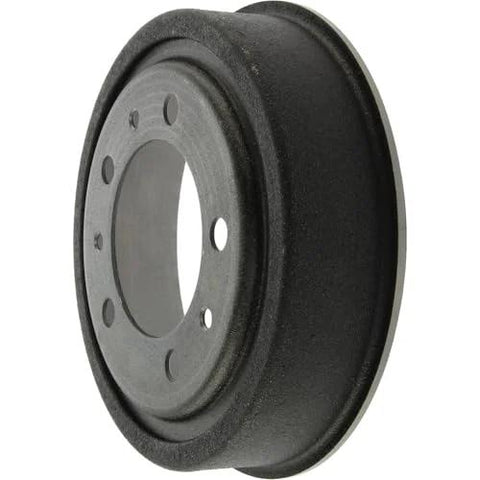 Centric 123.68002 C-Tek brake drum, side view, black outer with silver hub