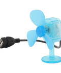 Mini USB 5W Wind Power Generator Portable Emergency Phone Charger For Outdoor Use Attach To Car Bicycle Or Electric Vehicle Wind Turbine Charger For Off Grid Power On The Go With USB Output And Easy Setup in blue ABS.