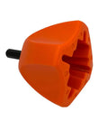 Screwdriver 2.0 Drill Attachment For Quick Ground Screw Installation And Removal showing orange adapter with 3/8 inch drive