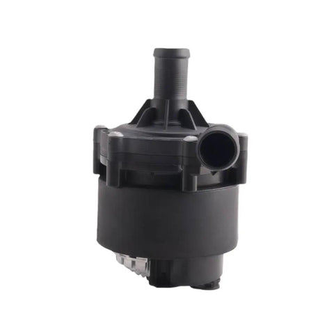Top Shelf Electric Water Pump Replacement For Tesla Model S And Model X Auxiliary Coolant Pump 106747300H side view with inlet and outlet.