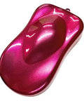 Premium Automotive Basecoat And Midcoat Gallon Ready To Spray With Slow Reducer in shiny pink color sample, showcasing rich pearl finish.