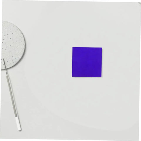 2 Pack Cobalt Glass Sheets For Flame Color Demos And Metal Ion Tests 5 By 5 Centimeter Heat Resistant Lab Replacement on table
