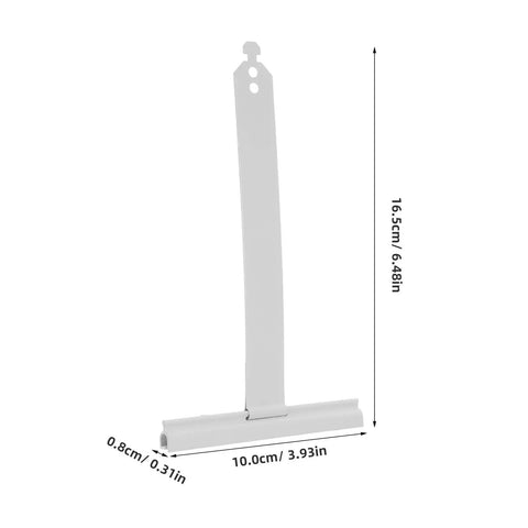 Heavy Duty Roller Shutter Hanger Strips With Pre Drilled Screw Holes And Snap Lock Slat Connector Clips Top Shelf Steel Hardware Kit, white steel, 16.5x10x0.8cm.