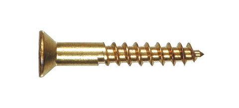 Tough As Nails Size 8 X 1 Inch Phillips Flat Head Brass Wood Screws for reliable outdoor carpentry tasks.