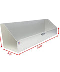 Aluminum Jack Stand Rack Holder Shelf For Trailer Garage Keeps Your Garage Clutter Free While Holding Up To Four Jack Stands 34 By 9 By 10 Inches Silver Made In USA Pre Drilled Mounting Holes Organizer For Race Car Hobby Shop