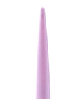 Close-up of purple spindle tip from Desk Yarn Stand With Swivel Wheels And Textured Non Slip Base, Adjustable Spool Holder.