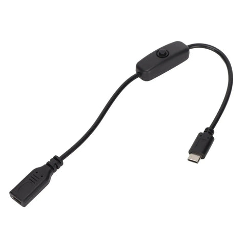 Workhorse Usb Type C Power Extension Cable Male To Female Plug With Integrated On Off Switch For Phones Chargers And Tech Gear 30 Cm PVC shielded cable with switch.