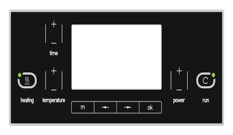 Control panel of Next Level 35 Liter Smart Ultrasonic Cleaner For Lp Vinyl Records with digital display and buttons.